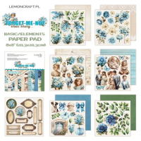 LemonCraft Dear Diary Forget-Me-Not Elements & Basics 8x8 Inch Paper Pad (LEM-DD-FORGET-03)